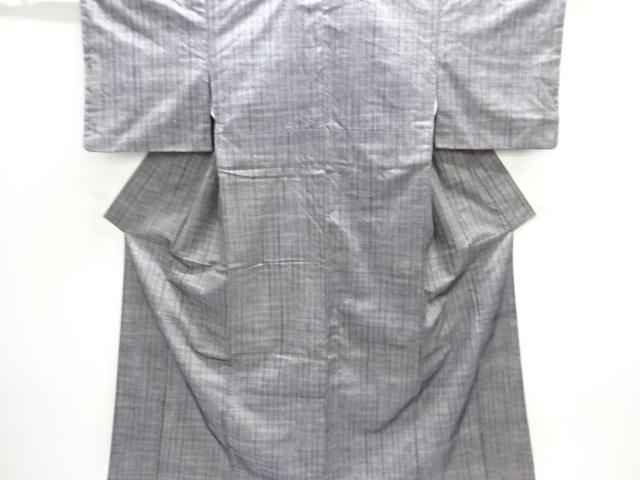 JAPANESE KIMONO / TSUMUGI / WOVEN ABSTRACT STRIPE